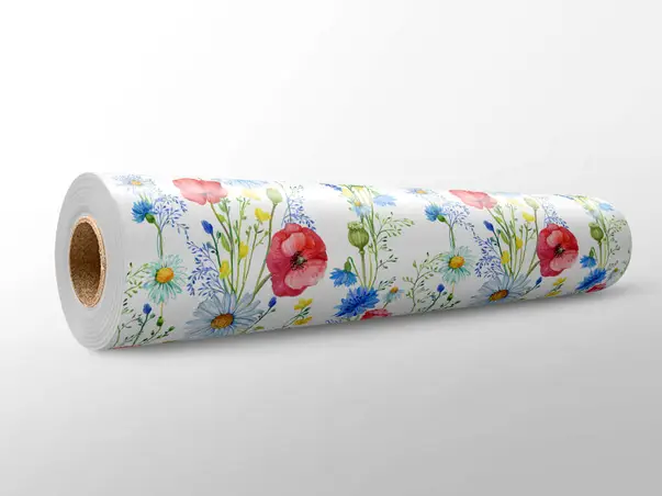 autocolant decorativ mobila model floral alb 4