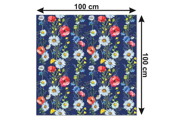 autocolant decorativ mobila model floral albastru5