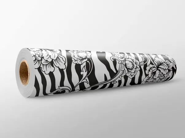 autocolant decorativ model floral zebra 5