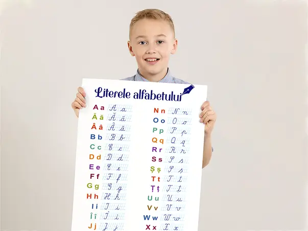 autocolant educativ cu literele alfabetului folina vld14 rola racleta s03