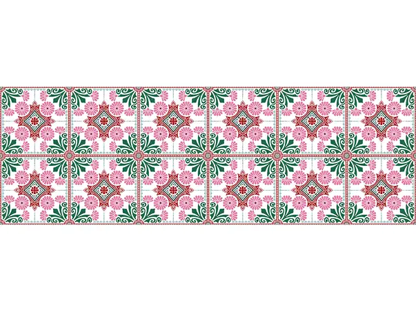 autocolant faianta decorativa albastra roz vernil DRG12 1