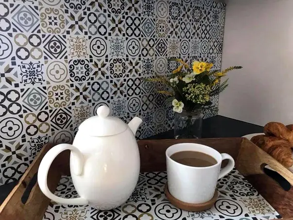 autocolant faianta decorativa bej roca