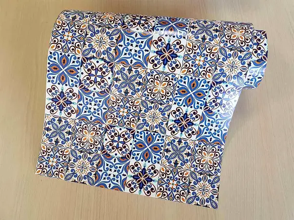 autocolant faianta decorativa karin folina albastru mozaic arabesc rola 67x200cm s5