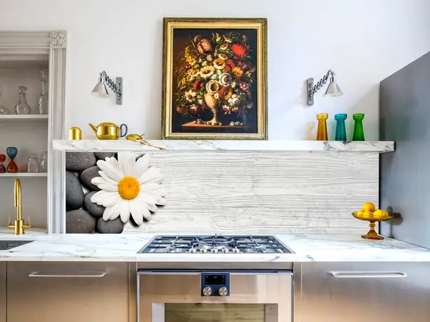 autocolant faianta decorativa margareta folina lemn gri rola s4