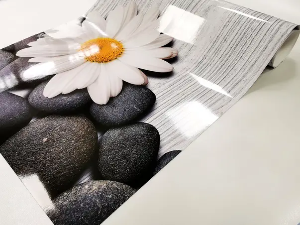 autocolant faianta decorativa margareta folina lemn gri rola s8