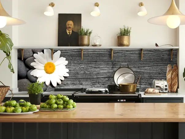 autocolant faianta decorativa margareta folina lemn negru rola s1