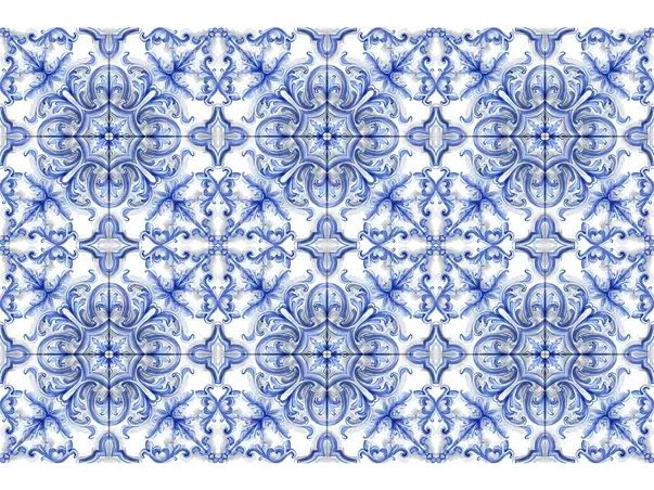 autocolant faianta folina model albastru