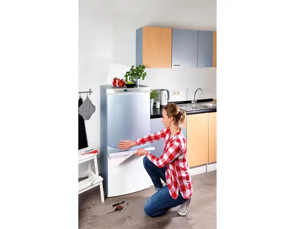 autocolant frigider argintiu folina