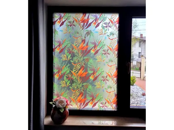 autocolant geam cu model