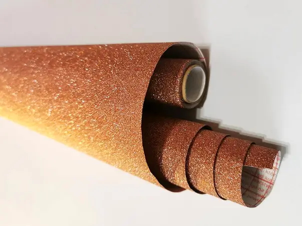 autocolant glitter cupru cu sclipici