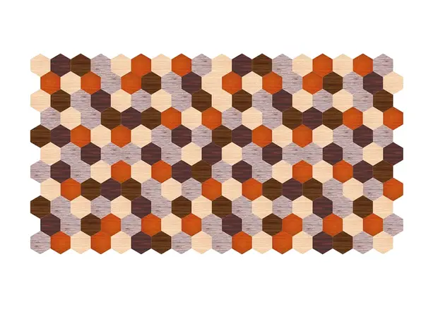 autocolant hexagoane maro