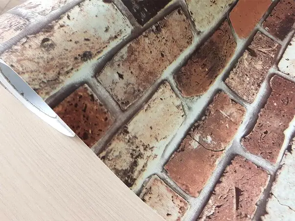 autocolant imitatie caramida maro