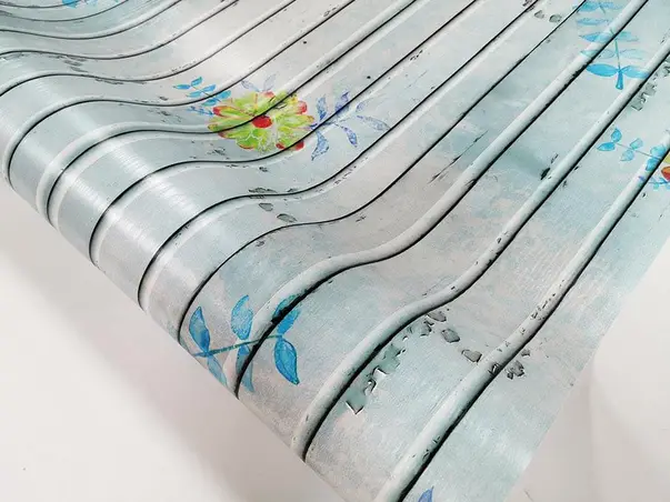 autocolant lemn bleu decorativ folina