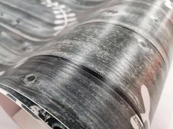 autocolant lemn gri vintage folina 132 cm latime