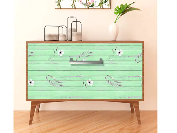 autocolant lemn vernil folina model floral