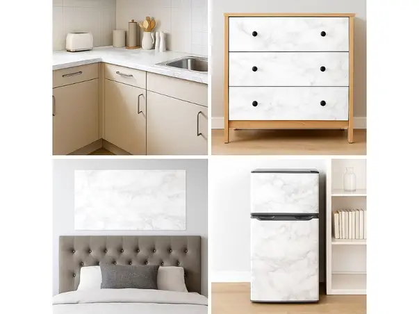 autocolant marmura gri deschis pentru mobila