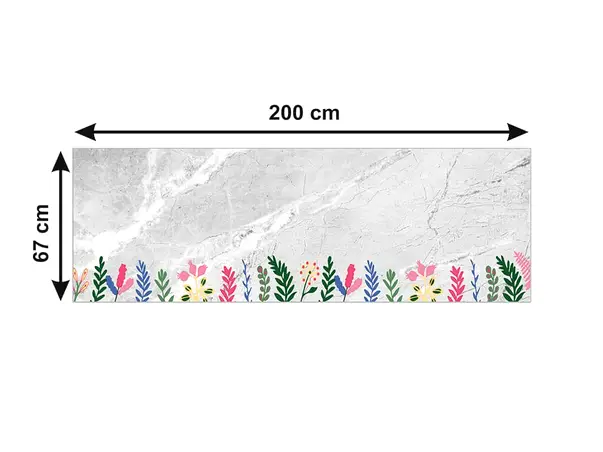 autocolant marmura gri ornamente florale x1