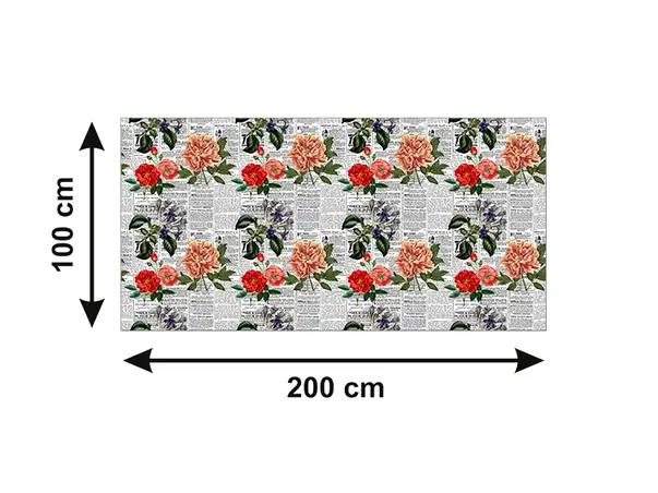autocolant masa model ziare cu flori v10 5 32065