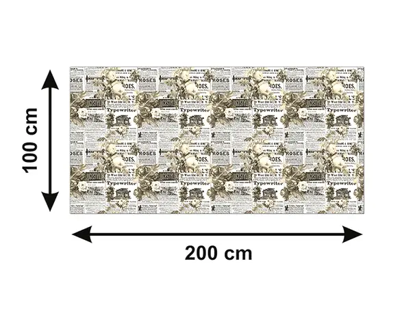 autocolant masa model ziare cu flori v8 5 411432