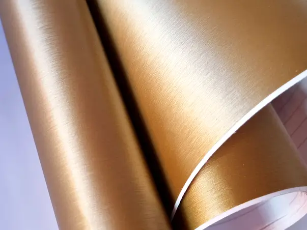 autocolant metalic auriu mat folina