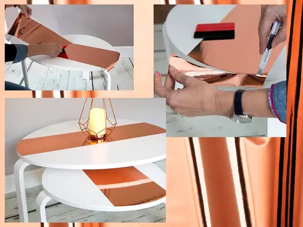 autocolant metalic rose gold lucios 2