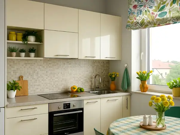 autocolant mobila bucatarie ivoire lucios