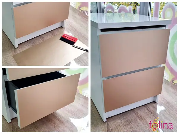 autocolant mobila crem satinat