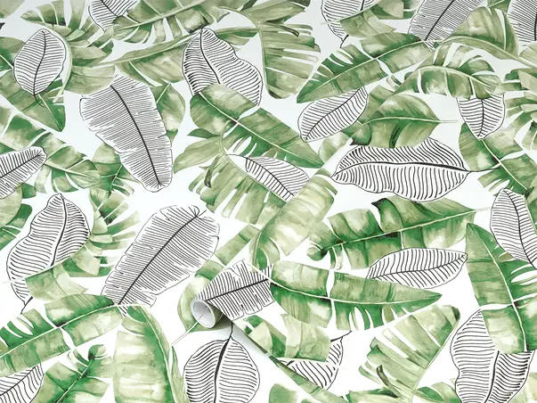 autocolant mobila cu model frunze dcfix liva