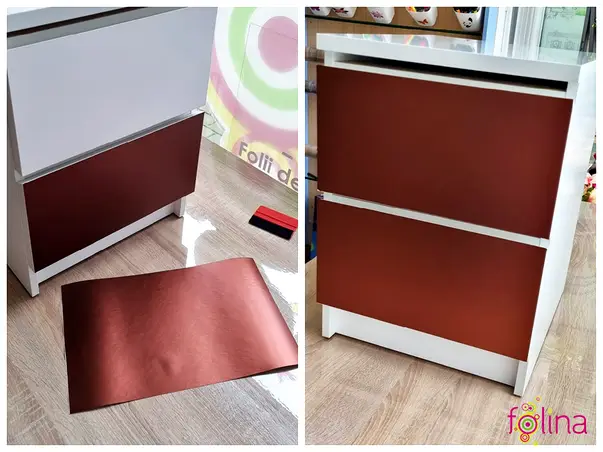 autocolant mobila cupru mat