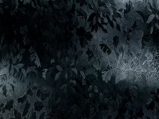 autocolant mobila decorativ negru cu model floral embosat