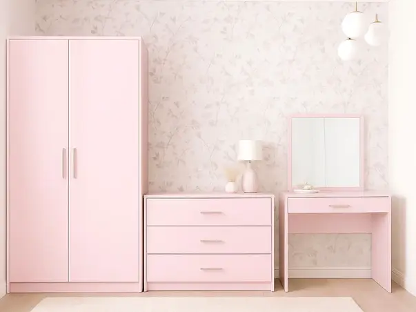 autocolant mobila dormitor roz deschis