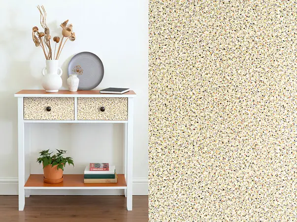 autocolant mobila granit bej terrazzo stone