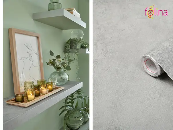 autocolant mobila gri concrete