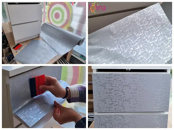 autocolant mobila gri decorativ