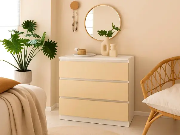 autocolant mobila ivoire mat