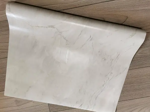 autocolant mobila marmura alba mata