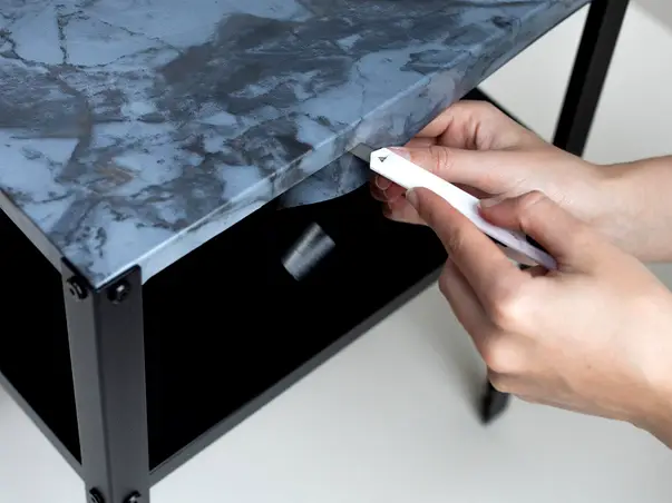 autocolant mobila marmura albastra