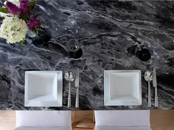 autocolant mobila marmura gri inchis folina