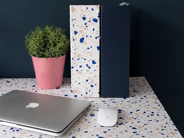 autocolant mobila marmura terrazo