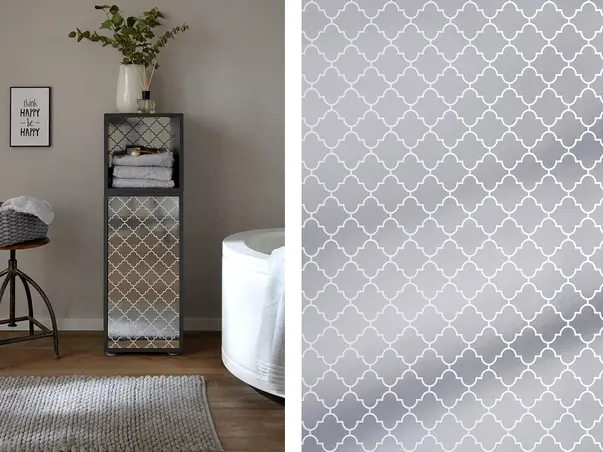 autocolant mobila metalic argintiu