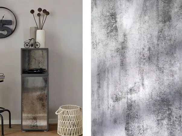 autocolant mobila metalic in stil industrial