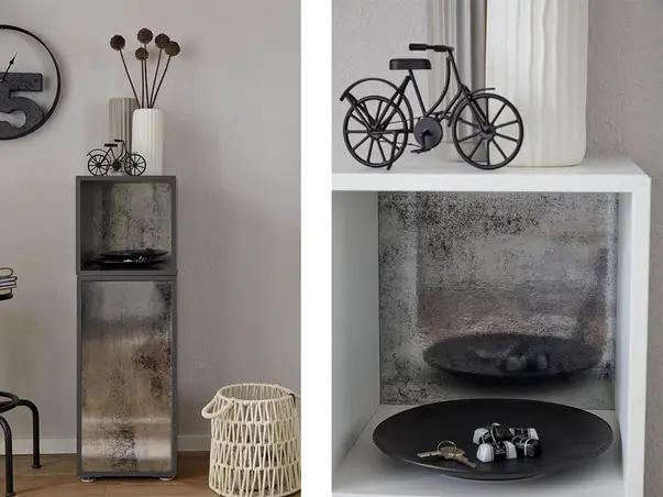 autocolant mobila metalic vintage