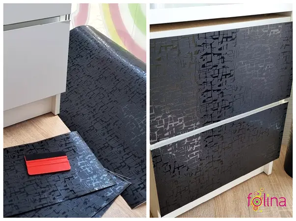 autocolant mobila negru