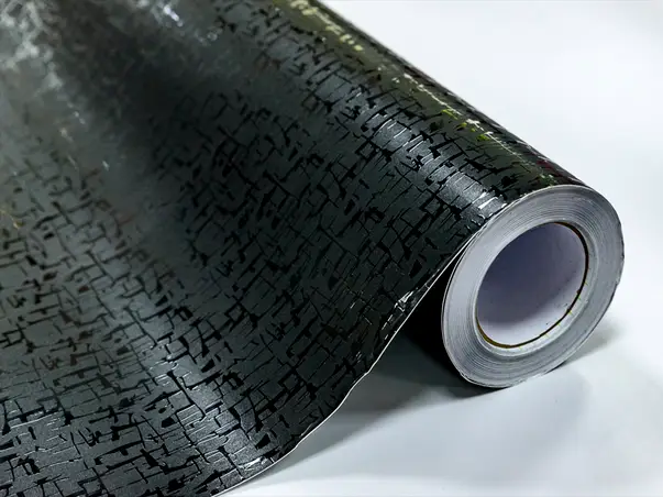 autocolant mobila negru cu model folina