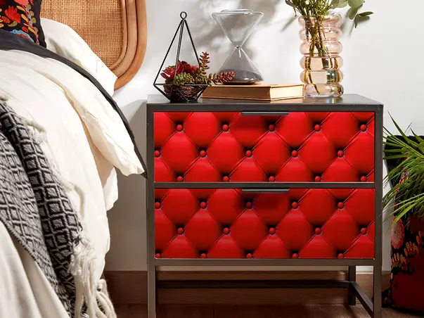 autocolant mobila tapiterie rosie