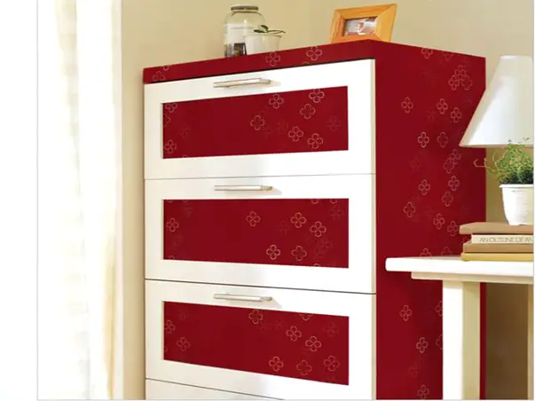 autocolant mobila visiniu cu flori