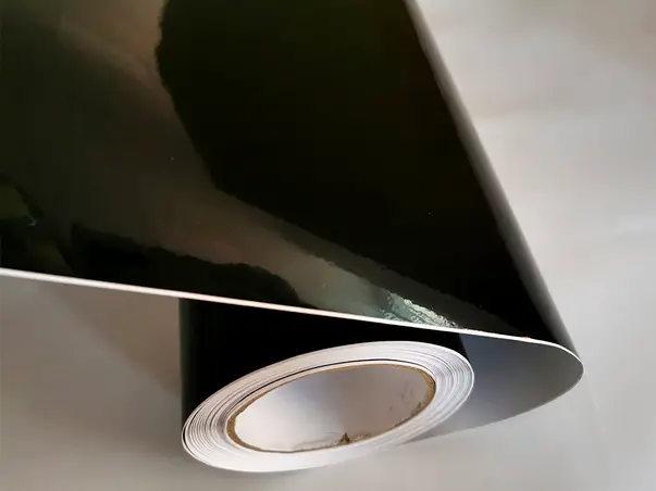 autocolant negru lucios ultra glossy folina 152 cm latime