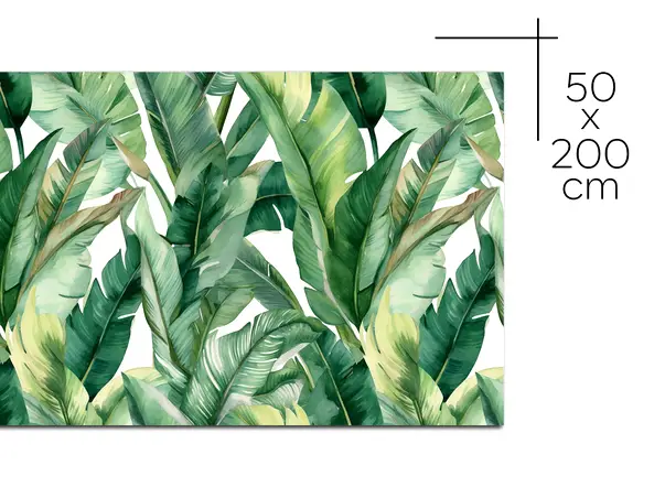 autocolant pentru mobila cu model frunze exotice folina 50 200 cm s01