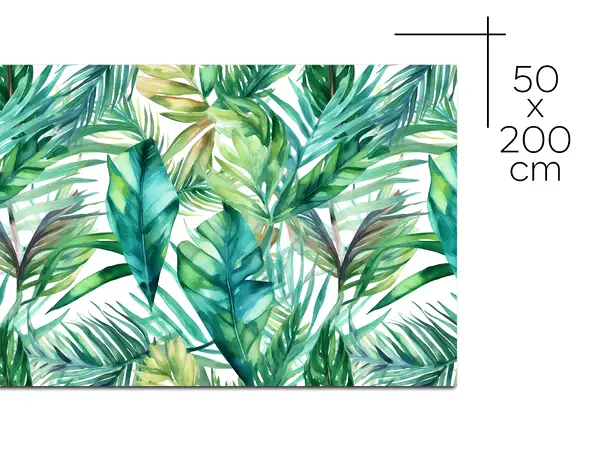 autocolant pentru mobila cu model frunze tropicale folina rola 50 200 cm s01