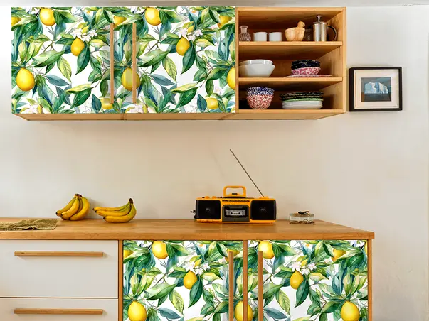 autocolant pentru mobila cu model lamai folina rola 50 200 cm s02